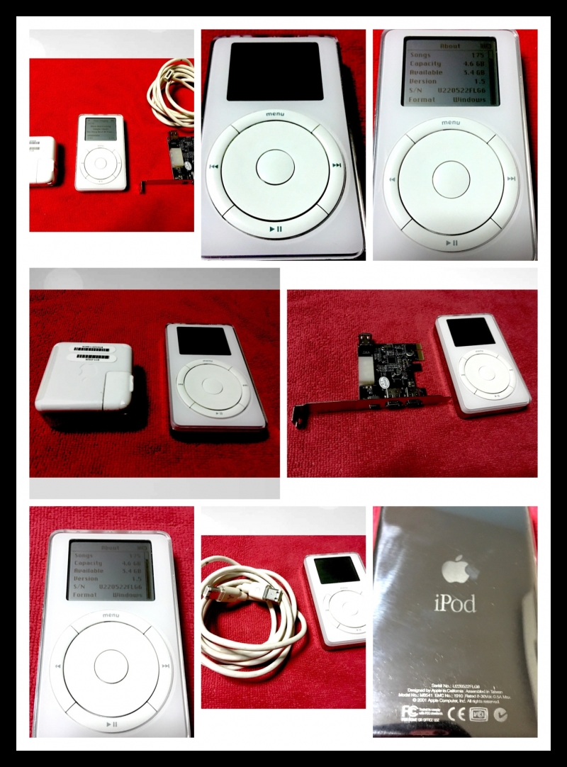 Vintage Apple iPod Classic 1st Generation 5GB White+สายชาร์จแท้+Adapter