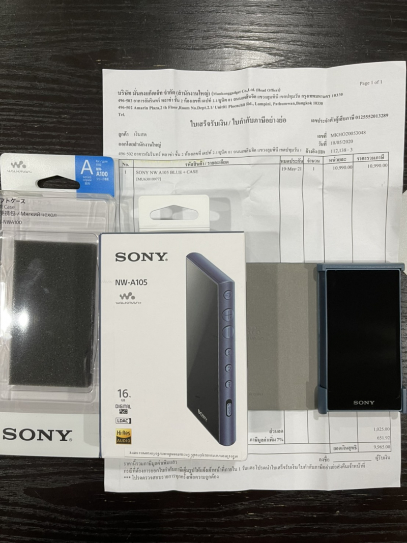 SONY - SONY NW-A105 ブルー クリアケースsdカード 32GB付き超美品の+